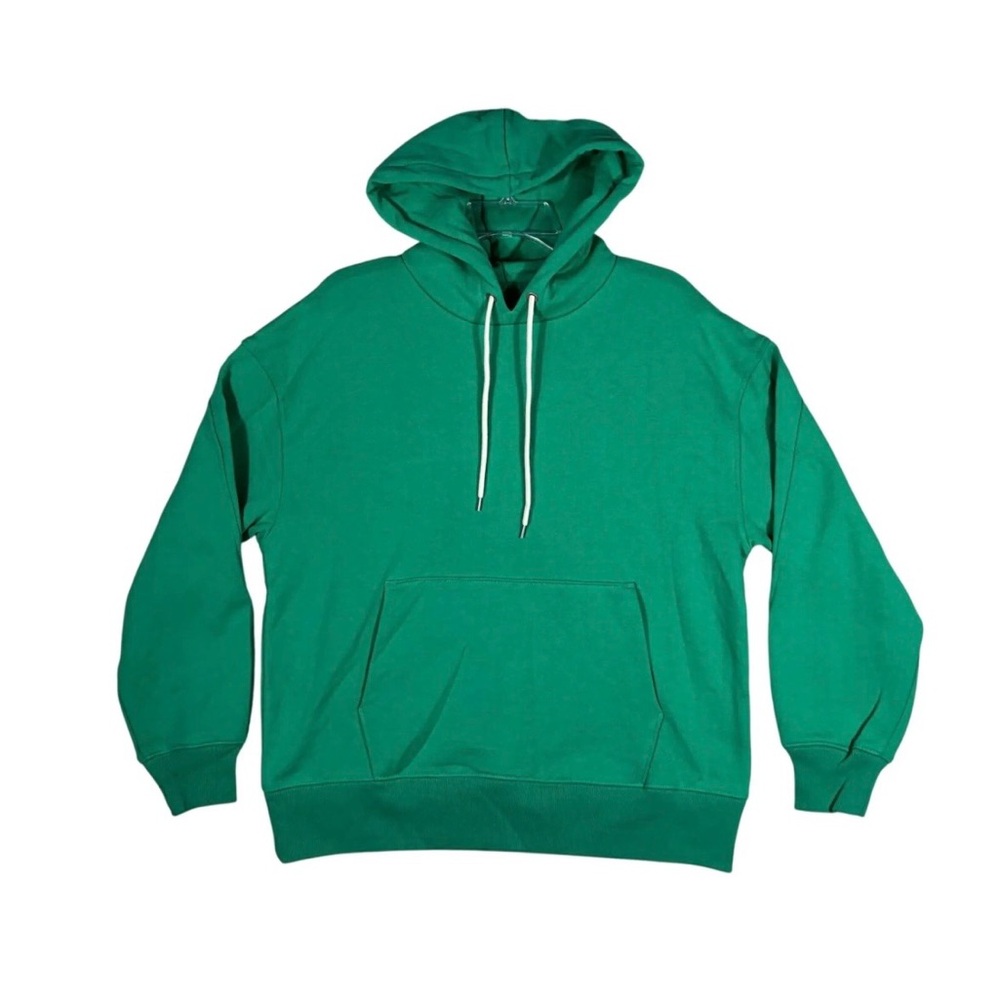 NWT Everlane Emerald Green Pullover Hoodie organic cotton size XS.